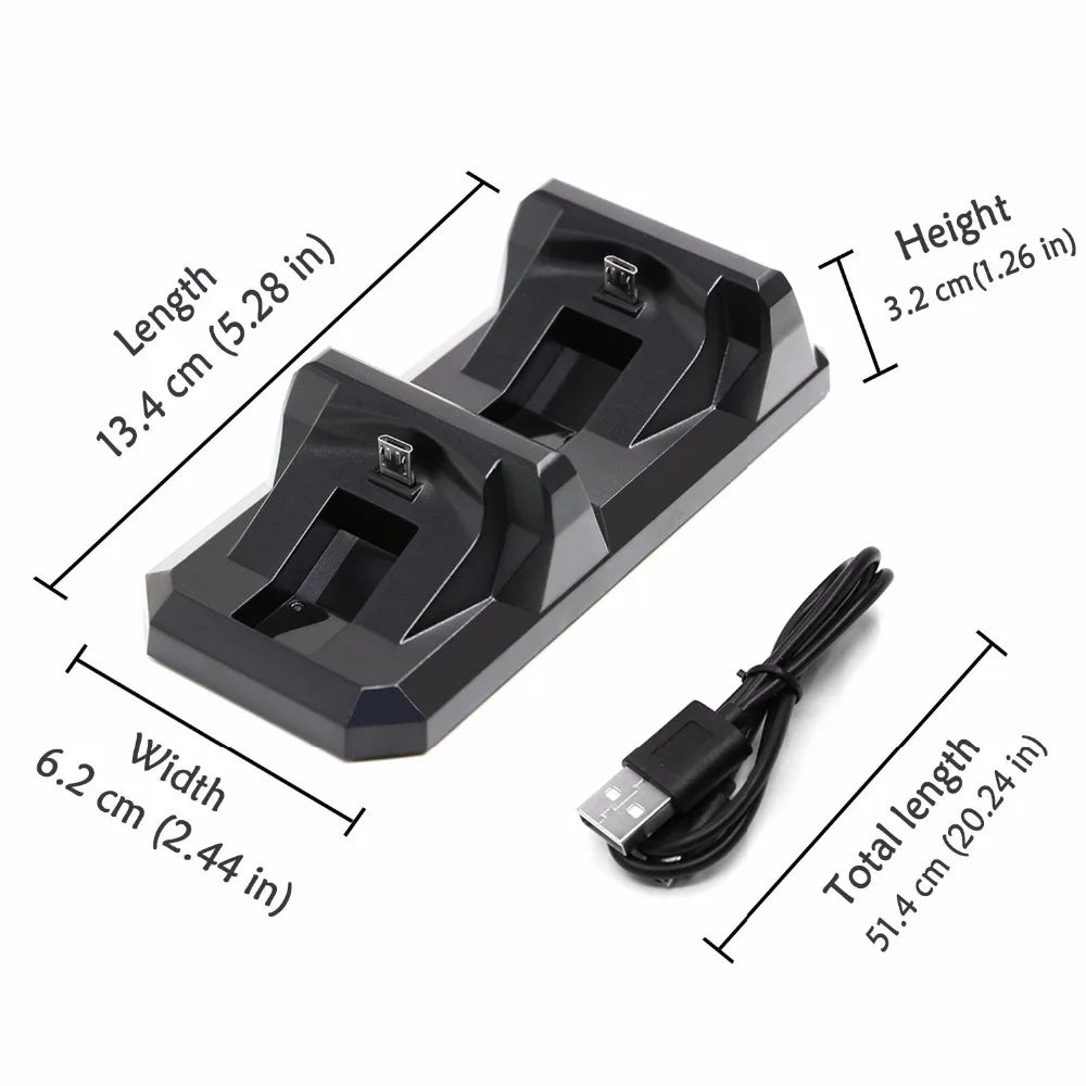 Dual Controller Charger Dock For PS4 Gamepad Charging Base Stand Holder For Sony PlayStation 4 Controle Gaming accessories GadgetGlobe