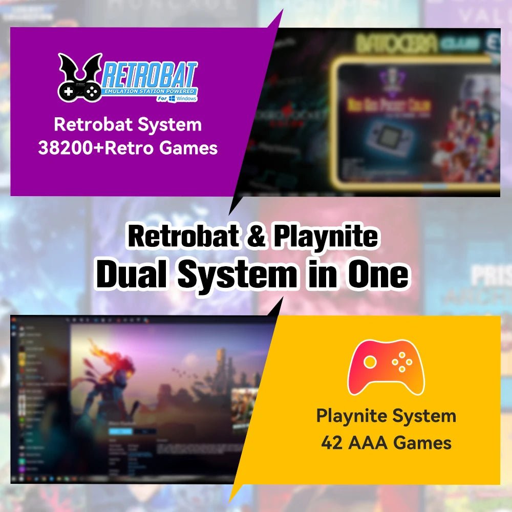 Retrobat & Playnite Retro Game Console 500GB Gaming HDD for PS3/PS2/Switch/Wii/WiiU for PC/Laptop with 38200+ Retro/AAA/PC Games - GadgetGlobe