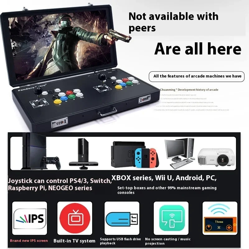 24 inch 31.5 inch Game Machine Portable Folding Double Rocker Dual System Home Arcade Integrated Machine Pandora Moonlight Box GadgetGlobe