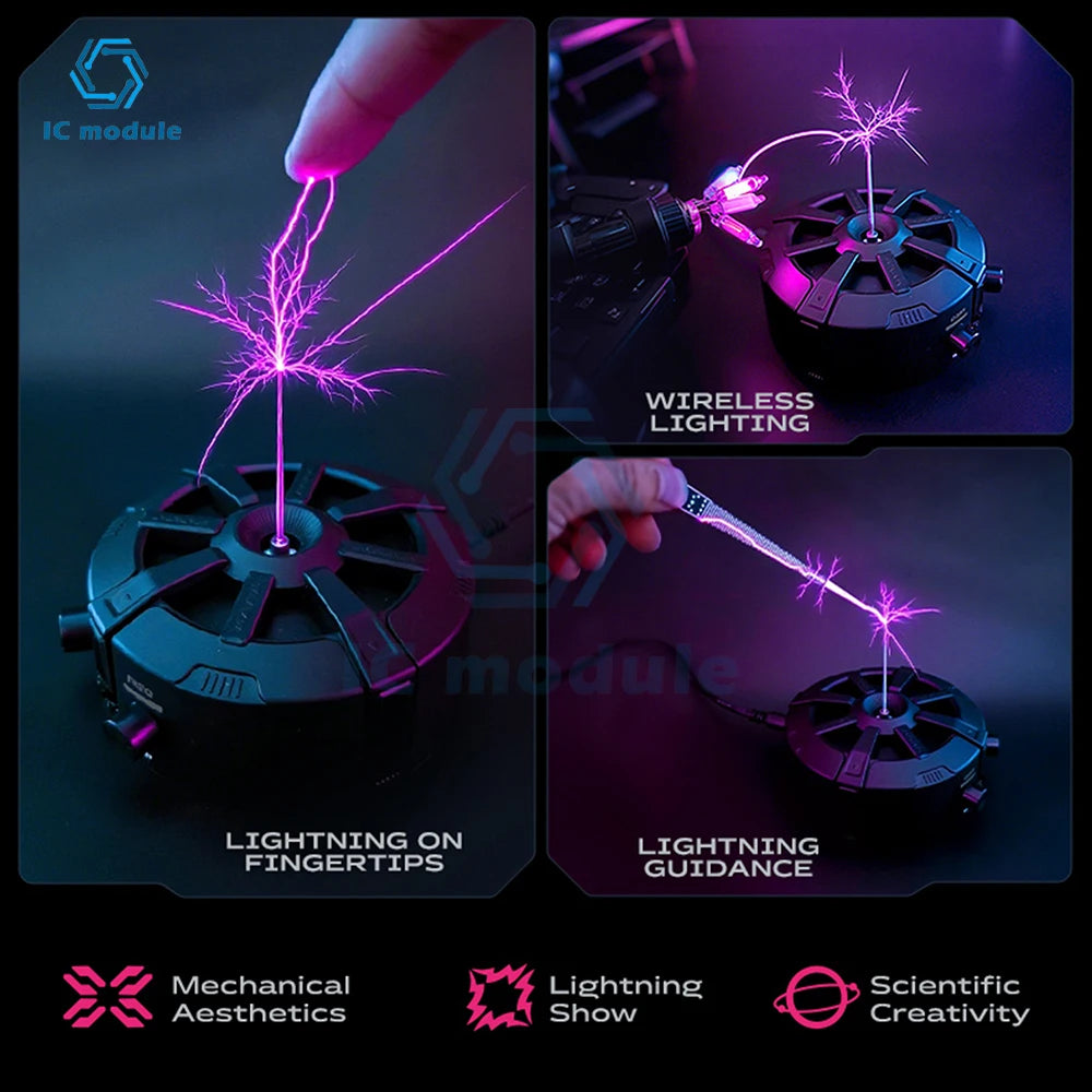 Music Tesla Coil BT Music Box Artificial Lightning Touchable Teaching Demonstration Experimental Model Science Experiments GadgetGlobe