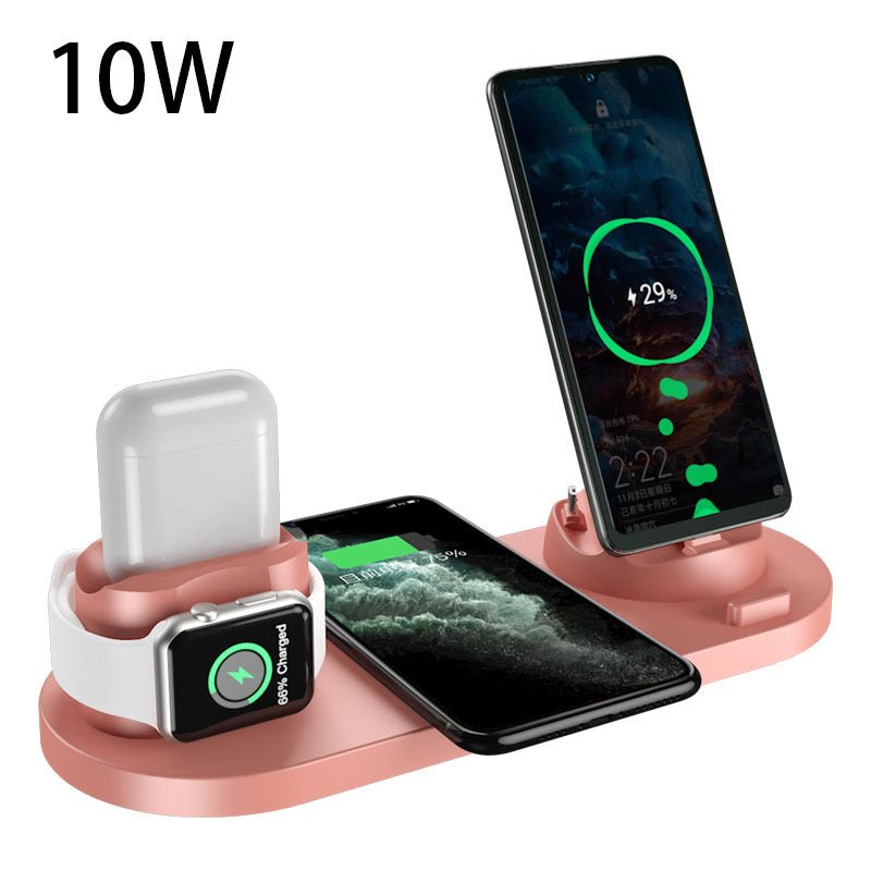 Wireless Charger For IPhone Fast Charger For Phone Fast Charging Pad For Phone Watch 6 In 1 Charging Dock Station - GadgetGlobe
