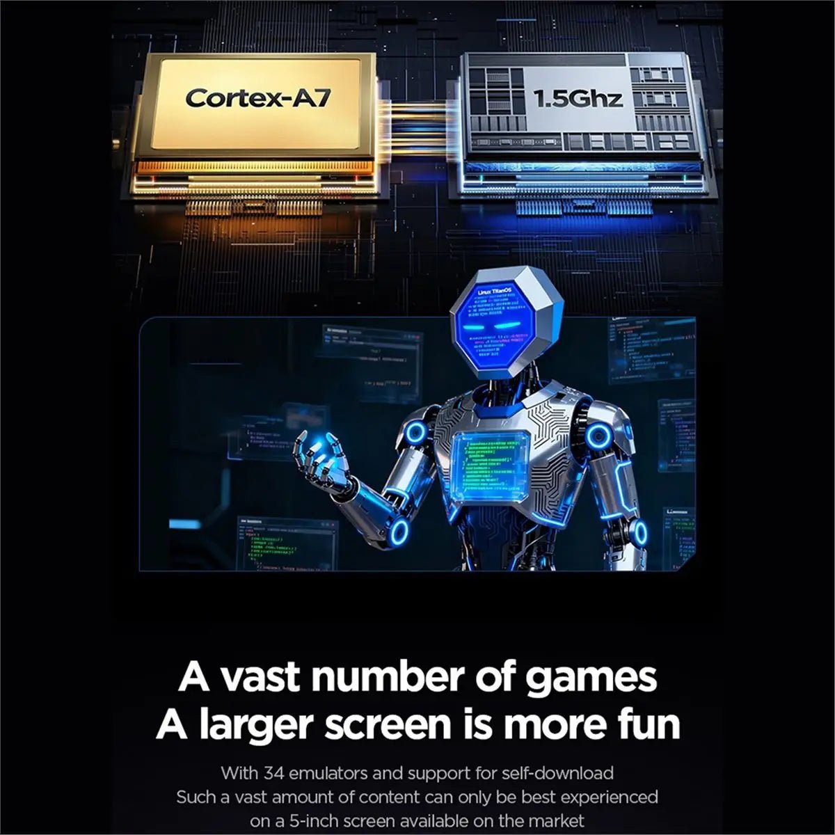 handheld retro game console with built-in classic games