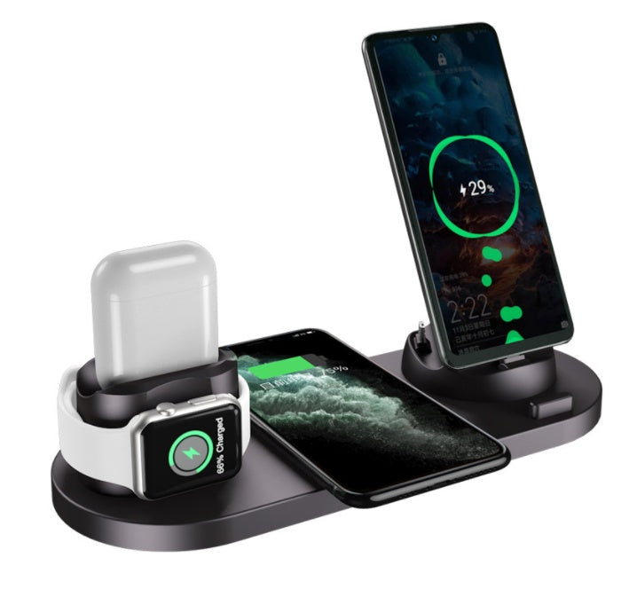 Wireless Charger For IPhone Fast Charger For Phone Fast Charging Pad For Phone Watch 6 In 1 Charging Dock Station Anacotte