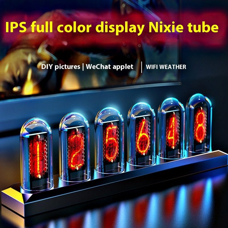 Aluminum Alloy Nixie Tube Clock Table Clock Ornaments - GadgetGlobe