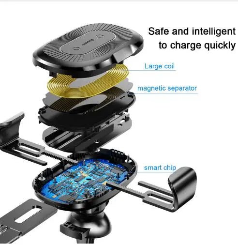Gravity Bracket Wireless Charging Car - GadgetGlobe