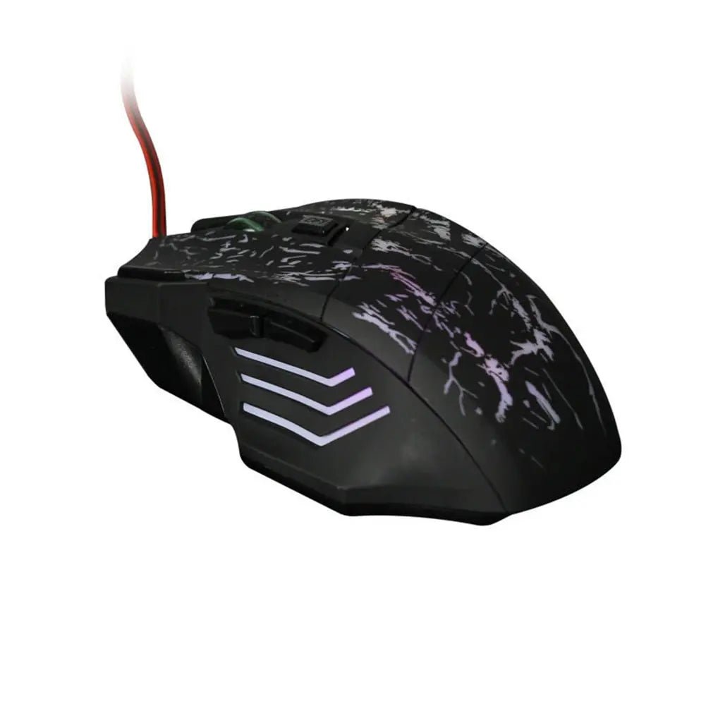 RGB gaming mouse with luminous design LED lighting