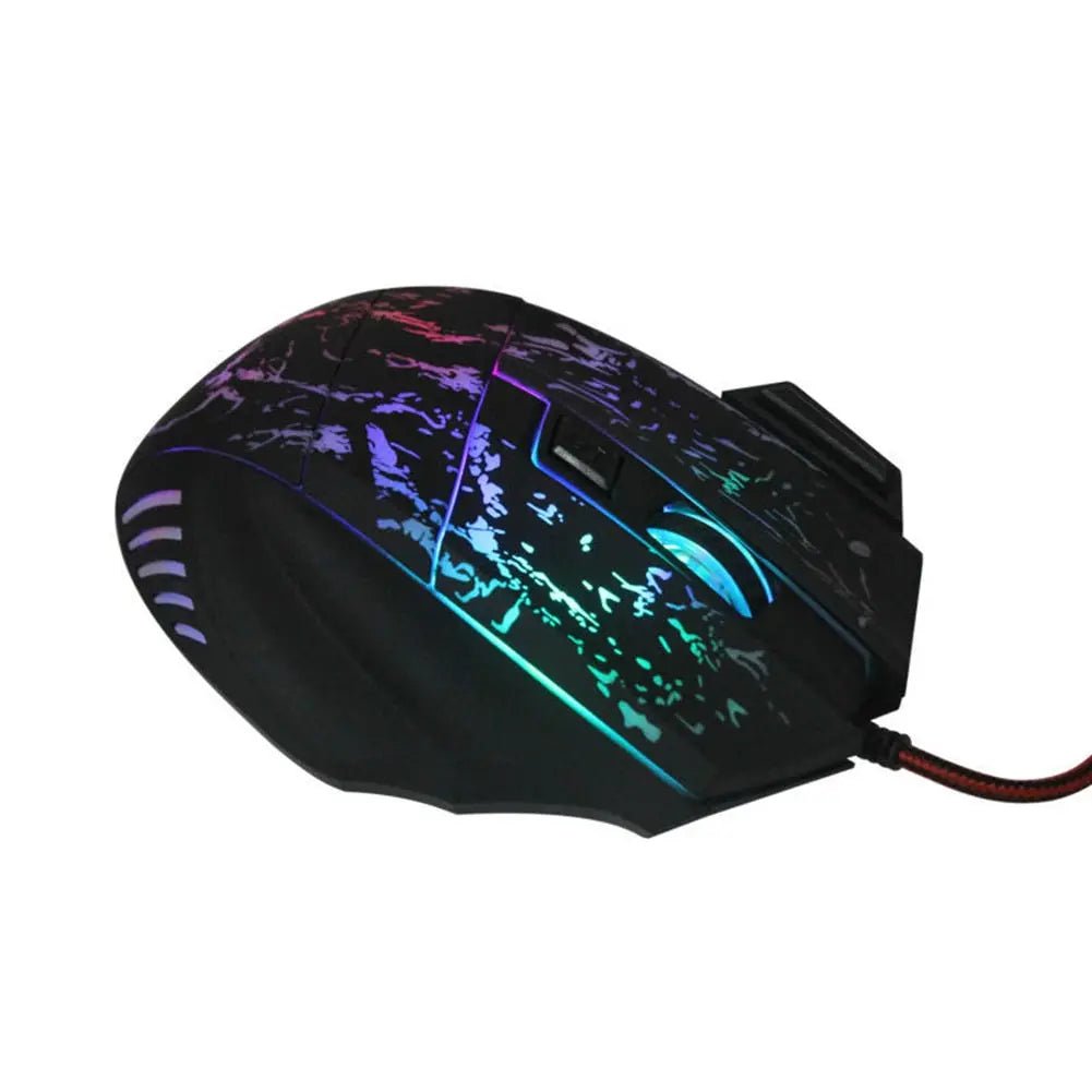 RGB gaming mouse with luminous design LED lighting