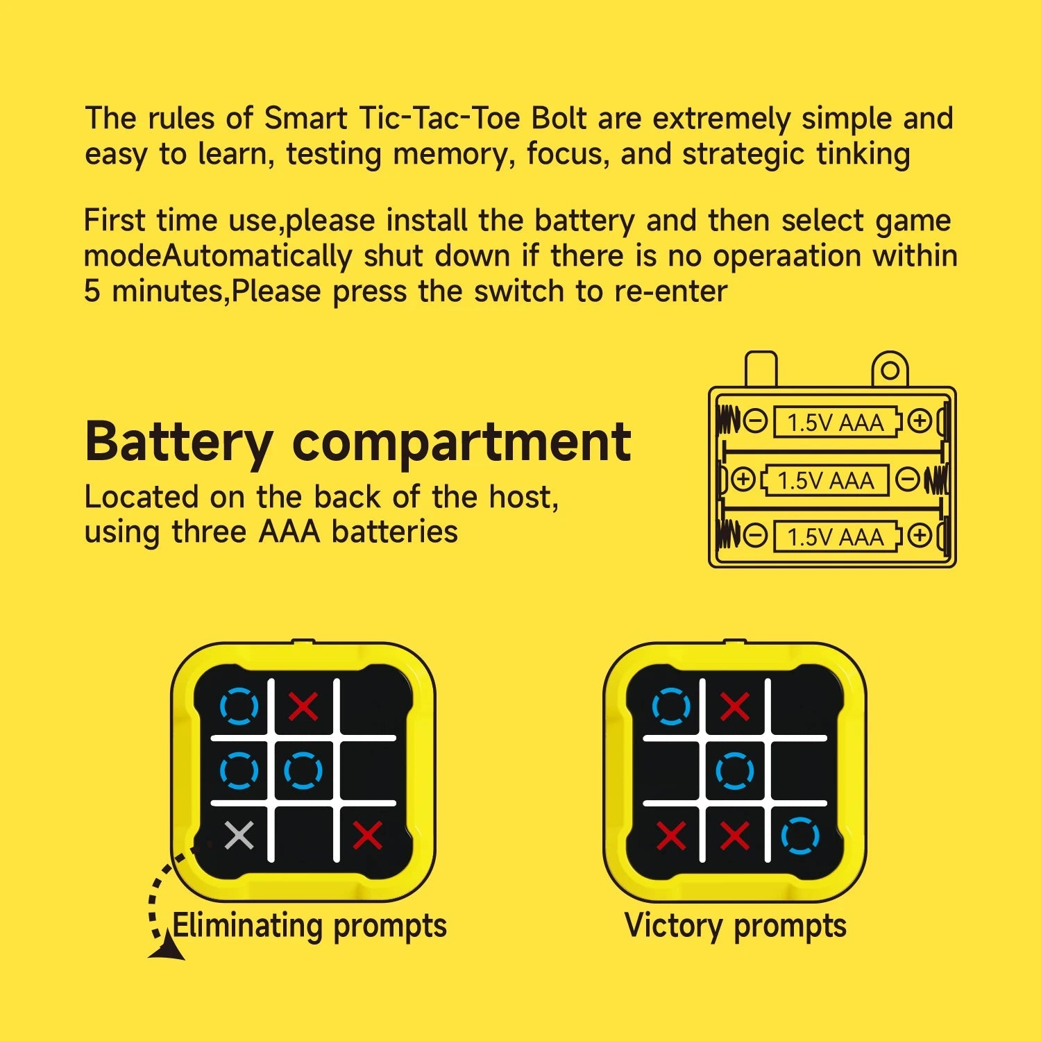 4in1 electronic tic tac toe game handheld device