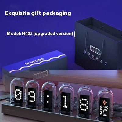Aluminum Alloy Nixie Tube Clock Table Clock Ornaments - GadgetGlobe