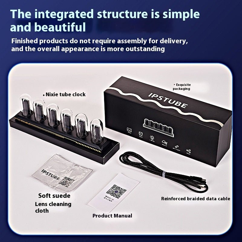 Aluminum Alloy Nixie Tube Clock Table Clock Ornaments - GadgetGlobe