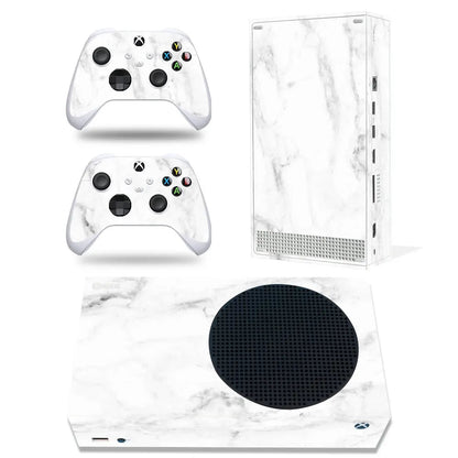 Skin Sticker Protective Decal Removable Cover for Xbox Series S Console and 2 Controllers Marble Texture - GadgetGlobe