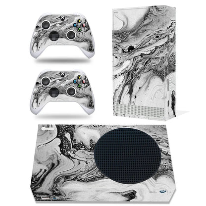 Skin Sticker Protective Decal Removable Cover for Xbox Series S Console and 2 Controllers Marble Texture GadgetGlobe