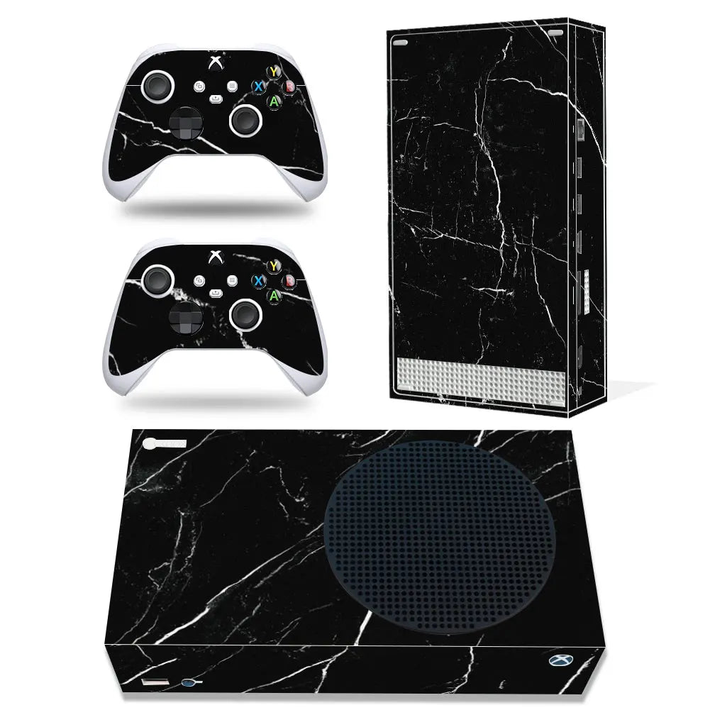 Skin Sticker Protective Decal Removable Cover for Xbox Series S Console and 2 Controllers Marble Texture GadgetGlobe