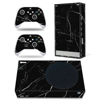 Skin Sticker Protective Decal Removable Cover for Xbox Series S Console and 2 Controllers Marble Texture GadgetGlobe