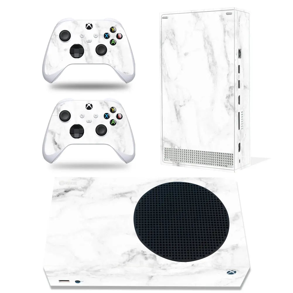 Skin Sticker Protective Decal Removable Cover for Xbox Series S Console and 2 Controllers Marble Texture GadgetGlobe