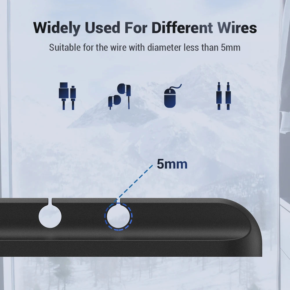 TOPK L16 Silicone USB Cable Winder Desktop Cable organizer Management Multipurpose Clips Cables Protector for Wired headphones GadgetGlobe