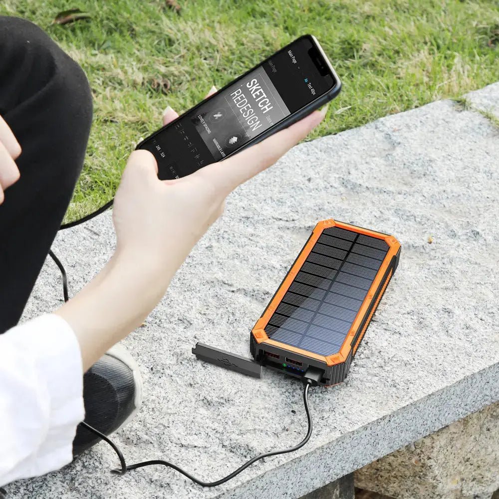 Portable Power Bank Wireless Solar Mobile - GadgetGlobe