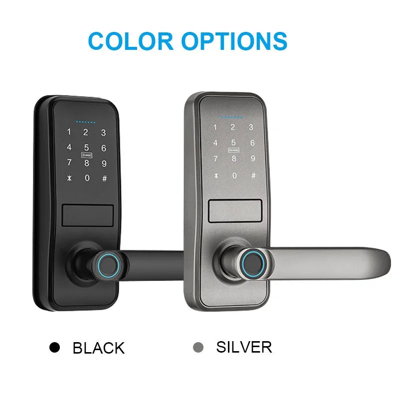 Tuya TTlock Smart Door Lock Fingerprint Door Lock Password Fingerprint IC Card Key APP Remote Unlock Eletronico Digital 도어락 GadgetGlobe