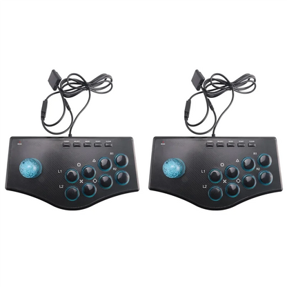B21B 2X Arcade Game Rocker Controller USB Joystick For Ps2/Ps3/Pc/Android Smart Tv Built-In Vibrator Eight Direction Joystick GadgetGlobe