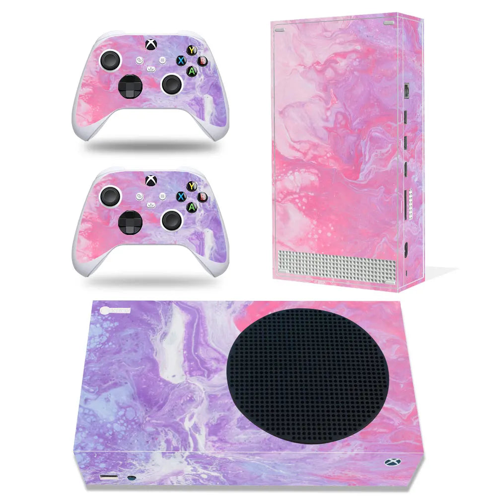 Skin Sticker Protective Decal Removable Cover for Xbox Series S Console and 2 Controllers Marble Texture GadgetGlobe