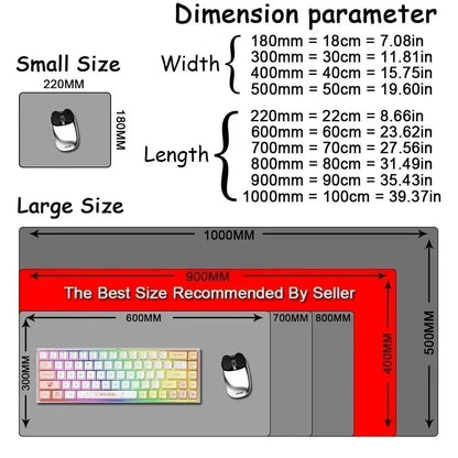 CIFBUY Black Gaming Mouse Pad, Large Size Smooth Keyboard Mouse Mat, Non-Slip Rubber Base Home Office Desk Pad - GadgetGlobe