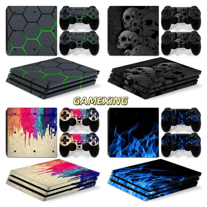 Skin Wrap for PS4 Pro Console Protective Vinyl for PS4 Pro Controller Full Cover Wrap Game Accessories GadgetGlobe