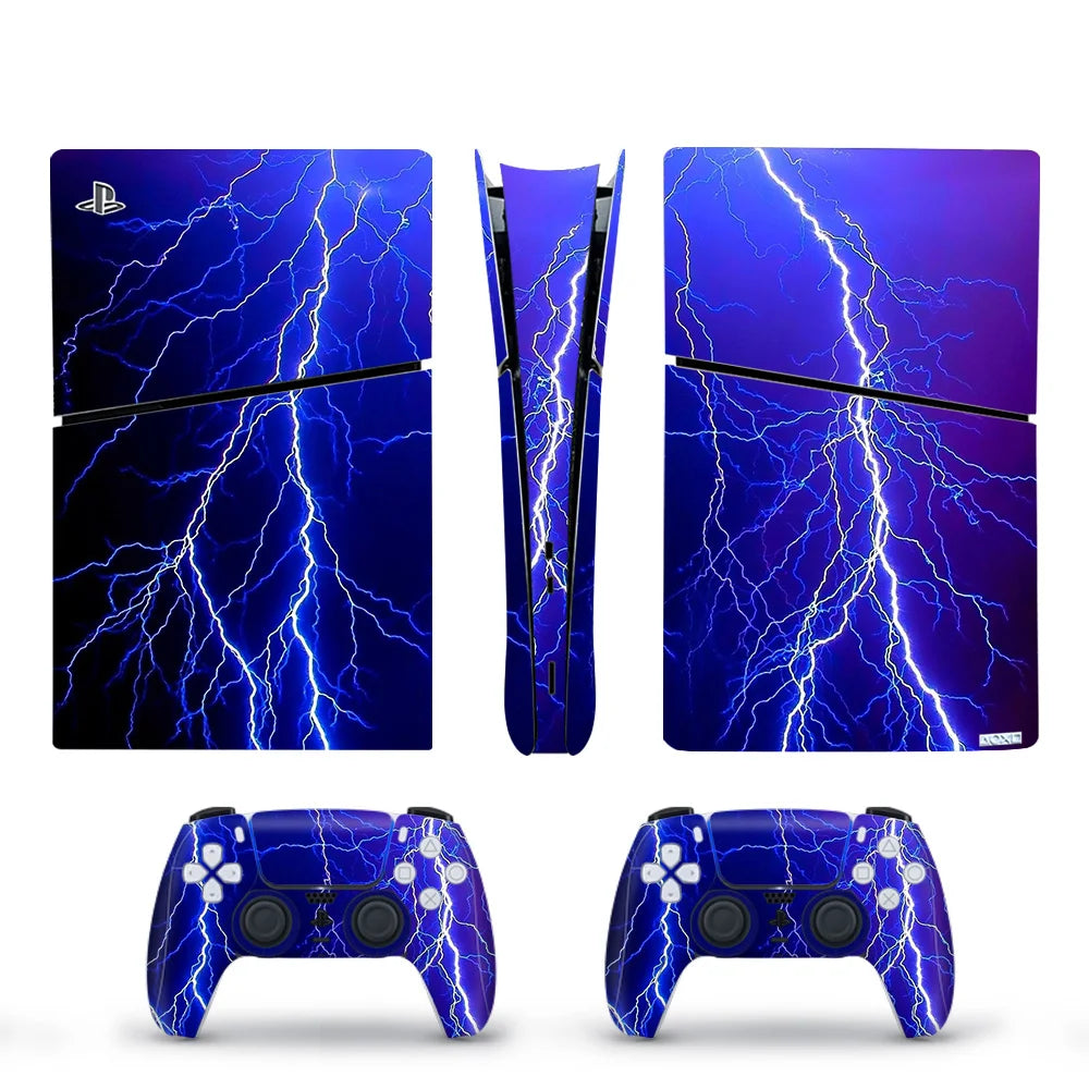 Decal Vinyl Skin Sticker For PS5 Slim Digital Console Protective Skin Case 2PCS Controller Gamepad For PS5 Slim Accessories GadgetGlobe