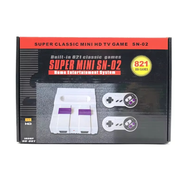 Games Retro Mini TV Video Game Console With 821 Built-in Games For Snes Two Gamepads AV Out GadgetGlobe