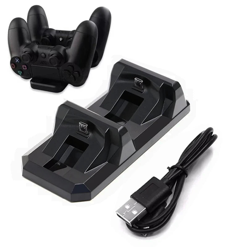 Dual Controller Charger Dock For PS4 Gamepad Charging Base Stand Holder For Sony PlayStation 4 Controle Gaming accessories GadgetGlobe