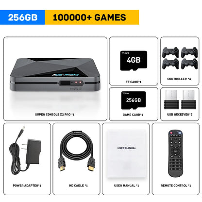 KINHANK Retro Video Game Console Super Console X2 Pro with 90000 Video Games for PS1/DC/MAME/SS with Gamepad Kid Gift Game Box GadgetGlobe