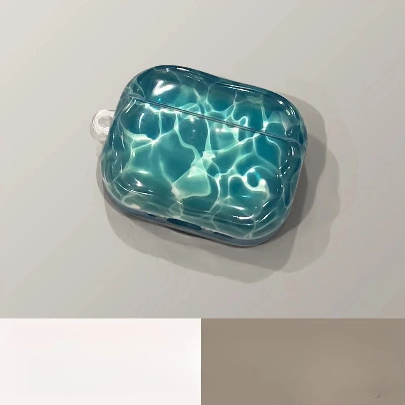 Water Ripple Headphone Case Suitable for AirPods Pro2/3 AirPods 2/3/4 TPU Material Custom Translucent Earphone Protective Case ﻿ GadgetGlobe