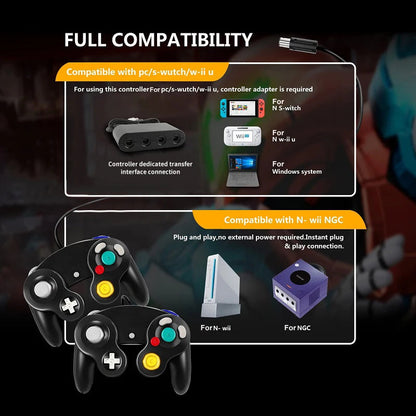 USB Wired Controller For Nintend Switch Gamepad For NGC GC Port Gamecube For GC Controle For PC For Switch Accessories GadgetGlobe