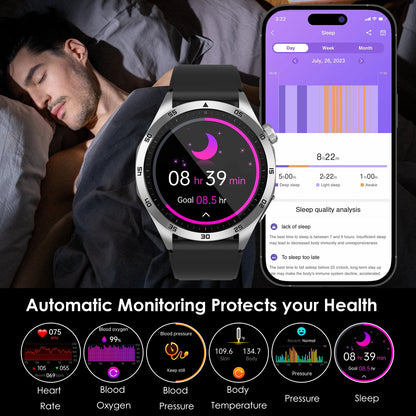 ECG+PPG Health Smart Watch Men Blood Oxygen Uric Acid Blood Pressure Monitoring HD Bluetooth Call AI Watch For iOS Android GadgetGlobe