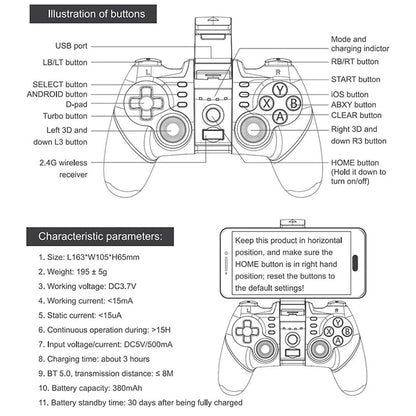 Phone Cell Wireless Gamepad For Android PC PS4 PS3 Playstation 4 3 Nintendo Switch PUBG Control Bluetooth Controller Mobile Game GadgetGlobe