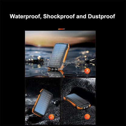 20000mAh Solar Power Bank Portable Wireless Charger PD 20W Fast Charging Powerbank for iPhone 16 Samsung Huawei Xiaomi Powerbank - GadgetGlobe