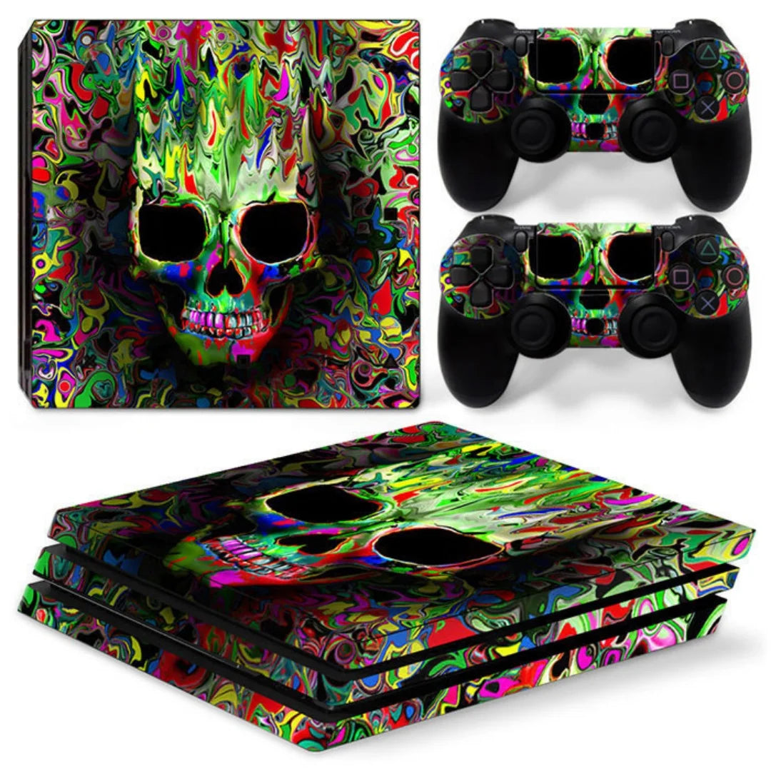 Skin Wrap for PS4 Pro Console Protective Vinyl for PS4 Pro Controller Full Cover Wrap Game Accessories GadgetGlobe