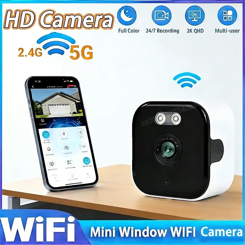 Mini Window Camera Replaces Outdoor 2.4/5GHz WiFi Camera 3MP Resolution Full-Color Night Vision Through Window Camera 2026 - GadgetGlobe