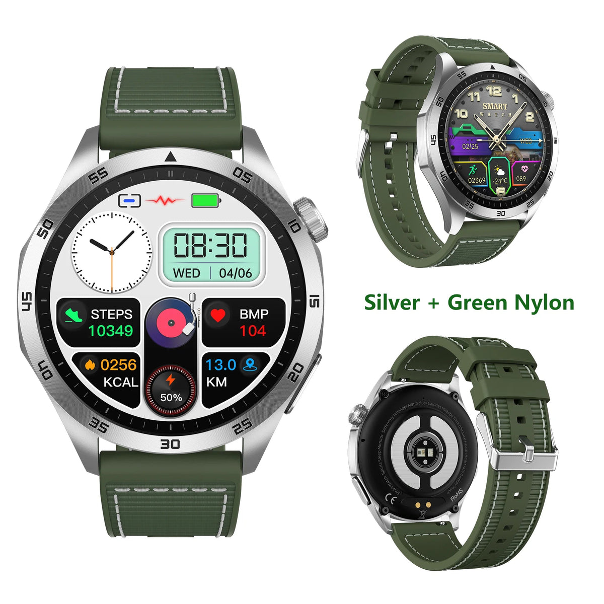ECG+PPG Health Smart Watch Men Blood Oxygen Uric Acid Blood Pressure Monitoring HD Bluetooth Call AI Watch For iOS Android - GadgetGlobe