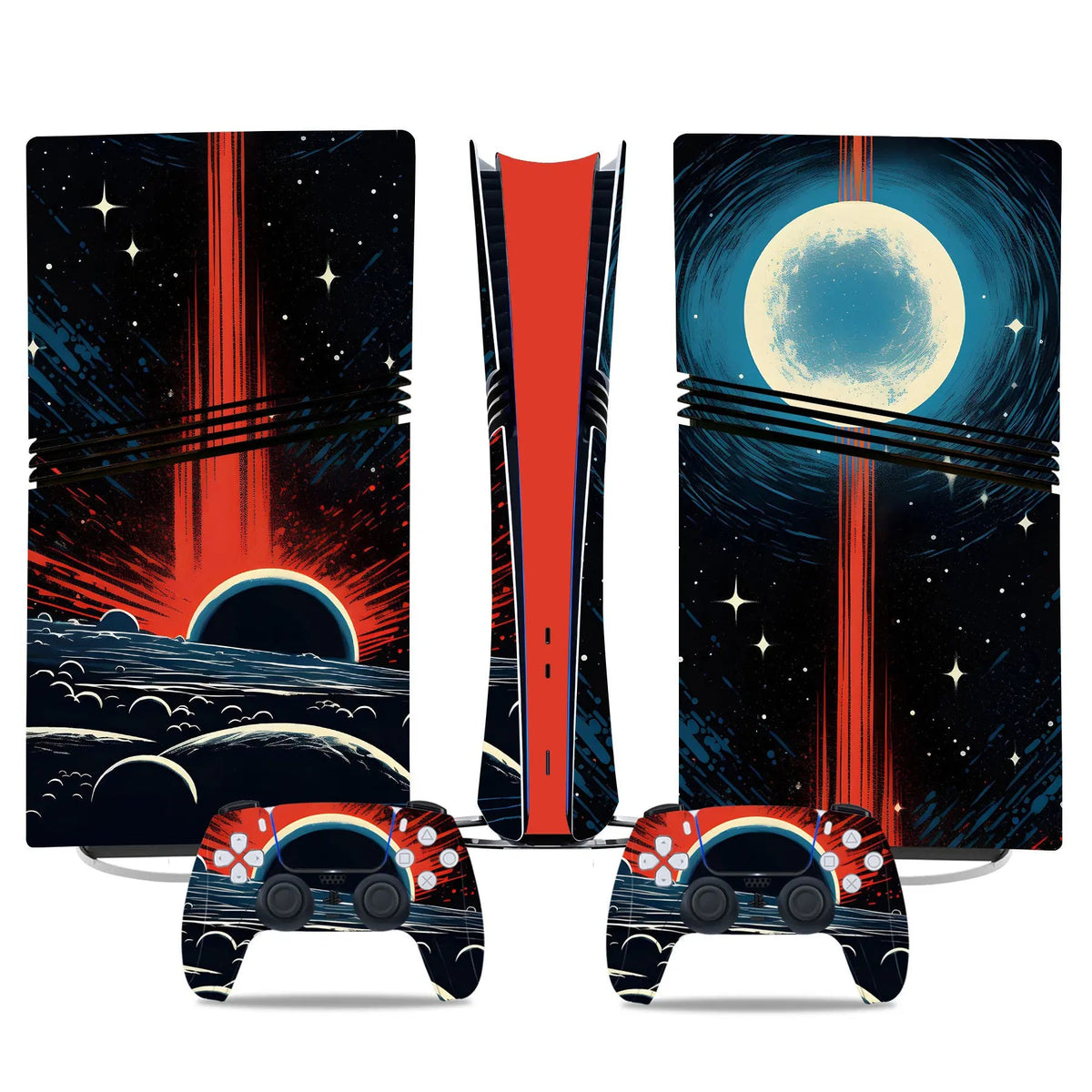 Game Console Skin Sticker Set Controller Protective Film Decal Full Body Wrap Anti-Scratch Gaming Accessories for PS5 PRO GadgetGlobe