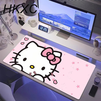 Kawaii Cute Hello Kitty Mouse Pad Non-slip Rubber Computer Mat Gamer Balance Decoracion Deskmat Laptop Office Large Big Carpet - GadgetGlobe