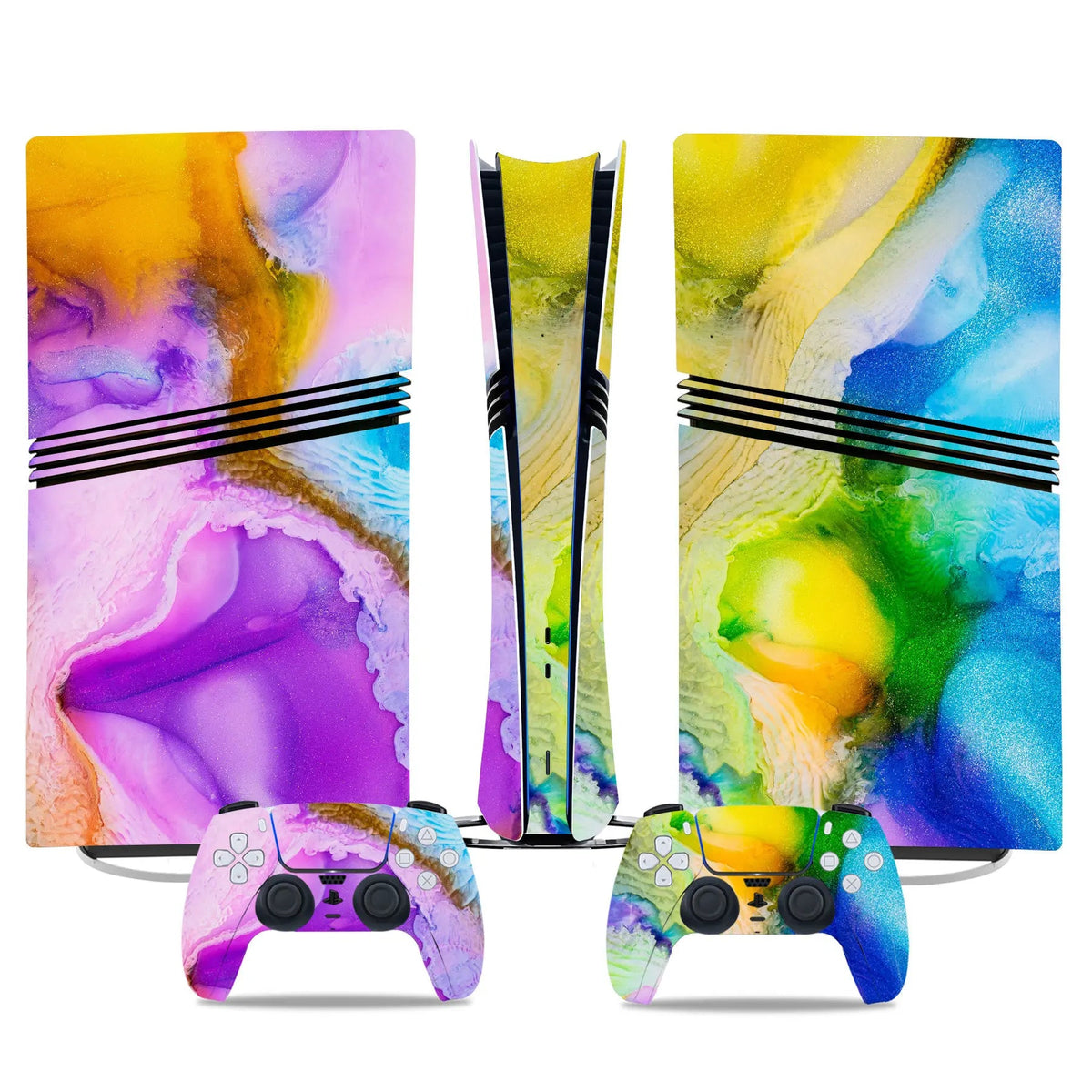 Game Console Skin Sticker Set Controller Protective Film Decal Full Body Wrap Anti-Scratch Gaming Accessories for PS5 PRO GadgetGlobe