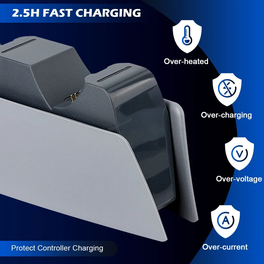 30th Anniversary Controller Charging Station Dual Fast Charger Dock for PS5 DualSense Wireless Controller LED Charging Indicator GadgetGlobe