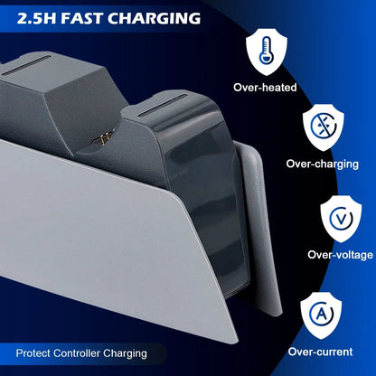 30th Anniversary Controller Charging Station Dual Fast Charger Dock for PS5 DualSense Wireless Controller LED Charging Indicator GadgetGlobe