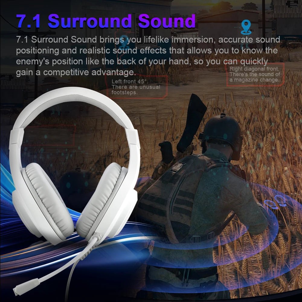 REDRAGON HYLAS H371 RGB gaming Headphone,7.1 USB Surround sound Computer PC laptop headset Earphones Microphone EQ Controller - GadgetGlobe