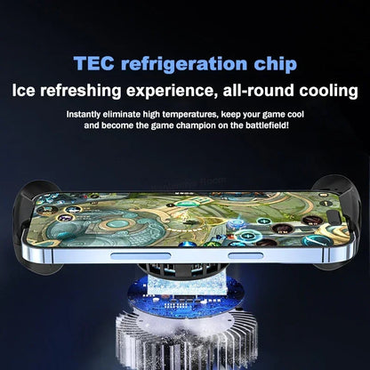 JK01S Semiconductor Mobile Phone Radiator Gamepad Controller 2 IN 1 Game Cooler Handle for IOS Android Telescopic Game Joystick GadgetGlobe