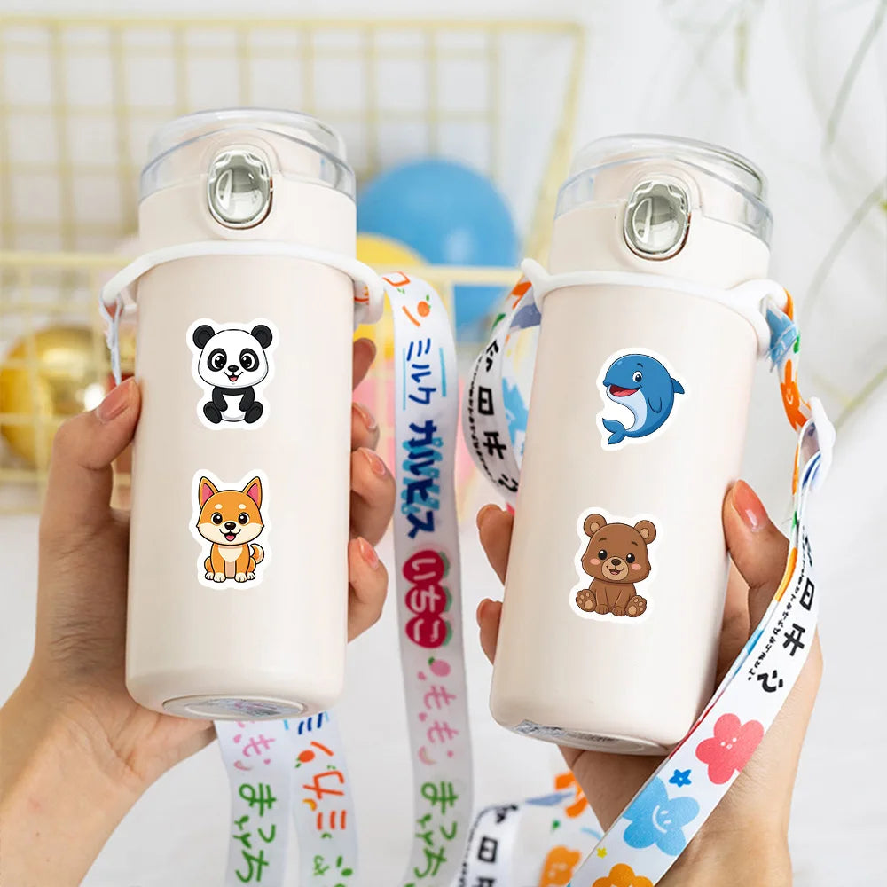 500Pcs Adorable Jungle Farm Ocean Animal Stickers for Water Bottles Skateboards Laptops Phone Cases DIY Craft Decoration GadgetGlobe