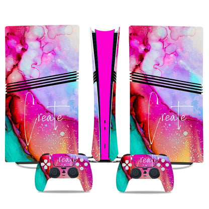 Game Console Skin Sticker Set Controller Protective Film Decal Full Body Wrap Anti-Scratch Gaming Accessories for PS5 PRO GadgetGlobe