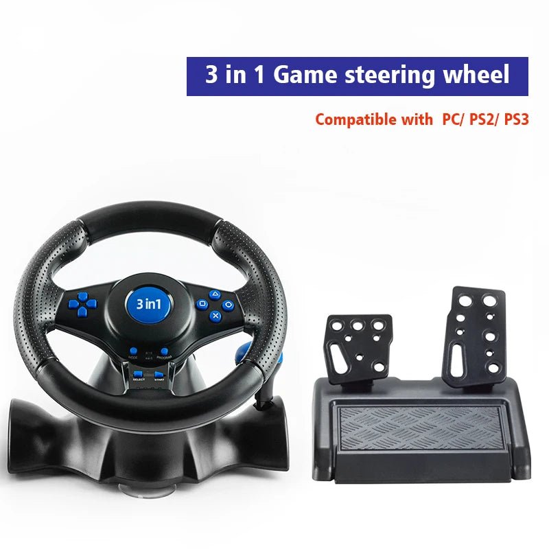 DATA FROG Game Steering Wheel For PS3 Racing Pad 180 Degree Computer USB Car PC Vibration Joysticks For PS2/PS3/Xbox 360/Switch - GadgetGlobe