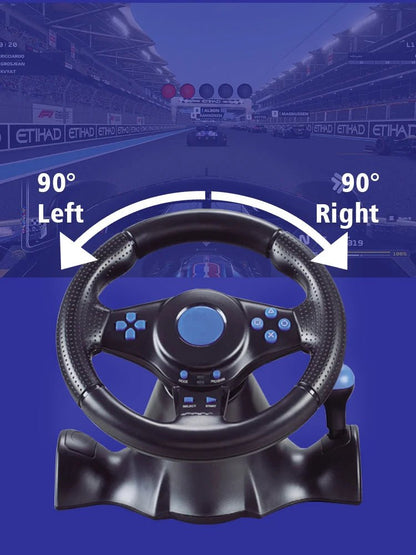 DATA FROG Game Steering Wheel For PS3 Racing Pad 180 Degree Computer USB Car PC Vibration Joysticks For PS2/PS3/Xbox 360/Switch - GadgetGlobe
