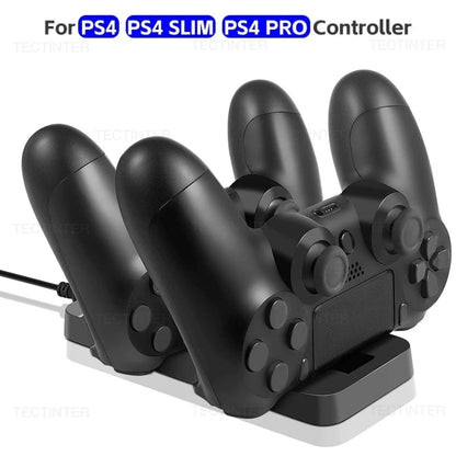Dual Controller Charger Dock For PS4 Gamepad Charging Base Stand Holder For Sony PlayStation 4 Controle Gaming accessories GadgetGlobe